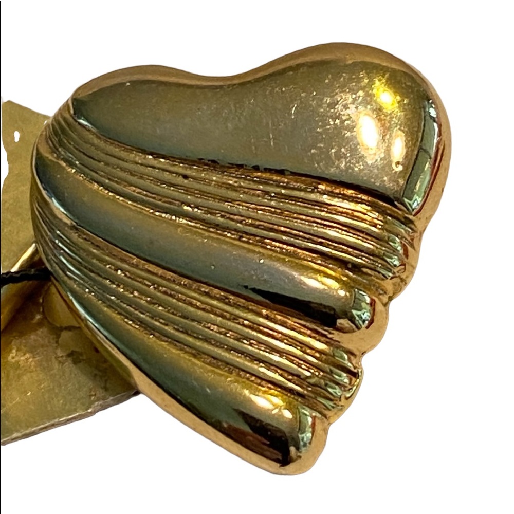 Vintage Heart Shaped Pin Brooch with Tag